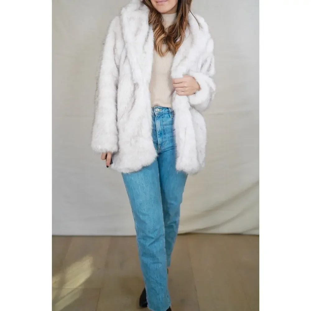 Ivory Faux Fur Coat - Picture 4 of 9